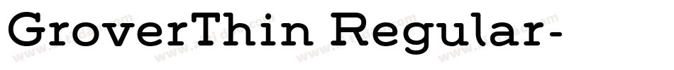 GroverThin Regular字体转换